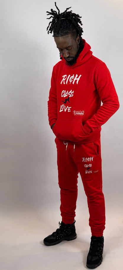 Red Rich Class Love Hoodie