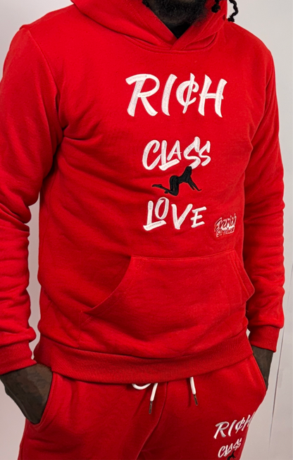 Red Rich Class Love Hoodie