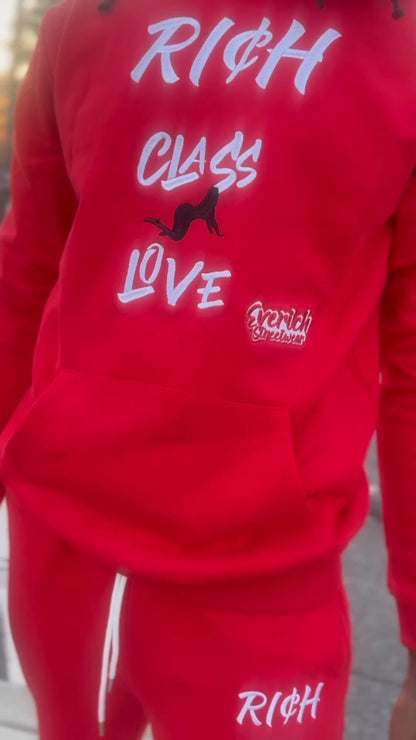 "Rich Class Love Hoodie (Red)