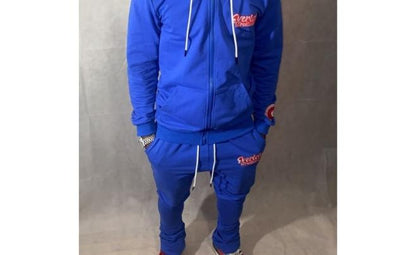 (Everich Streetwear) Too Rich For Feelings Stacked Suits (Blue)